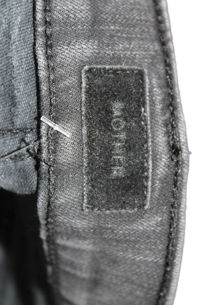 Madewell Women Cropped Mom Black Mid Rise Jeans Size 26