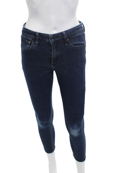 Rag & Bone Womens Skinny Ankle Jeans Dark Blue Size 27