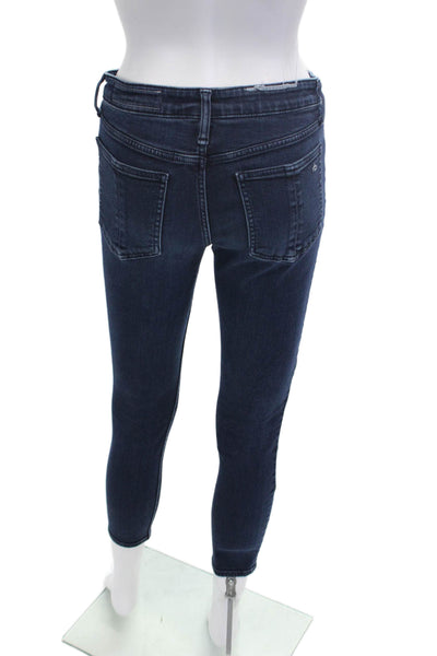 Rag & Bone Womens Skinny Ankle Jeans Dark Blue Size 27