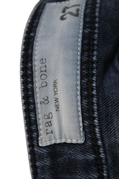 Rag & Bone Womens Skinny Ankle Jeans Dark Blue Size 27
