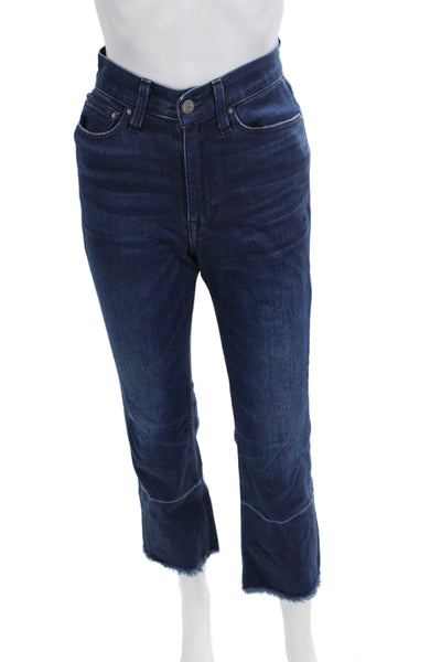 AYR Women Cropped Dark Blue Mid Rise Denim Jeans Inseam 27 Size 26