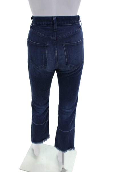 AYR Women Cropped Dark Blue Mid Rise Denim Jeans Inseam 27 Size 26