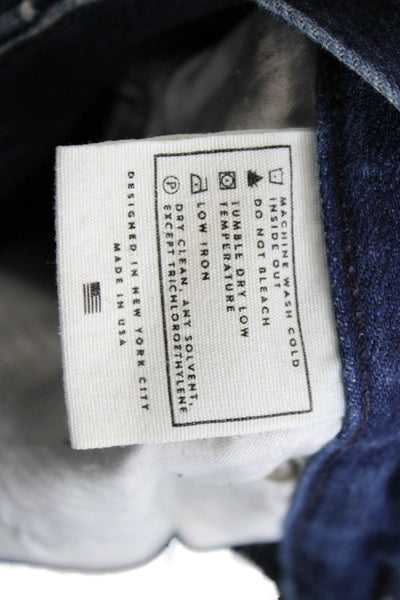 AYR Women Cropped Dark Blue Mid Rise Denim Jeans Inseam 27 Size 26