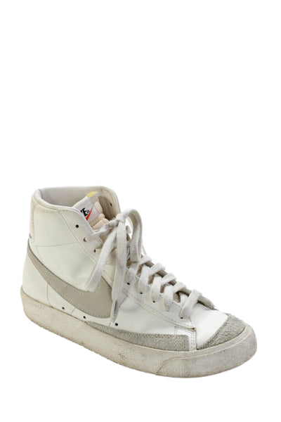 Nike Womens Leather High Top Sneakers White Size 7.5