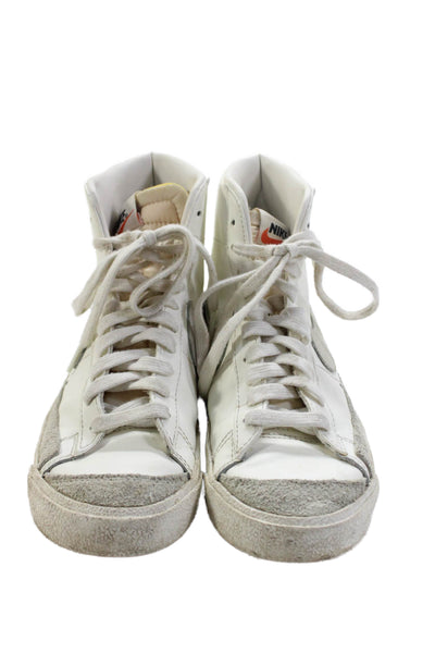 Nike Womens Leather High Top Sneakers White Size 7.5