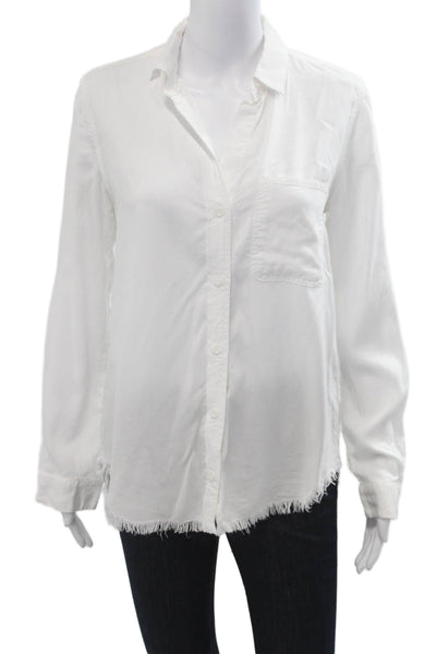 Cloth & Stone Women Collared Button-Up Tencel White Long Sleeve Size XS