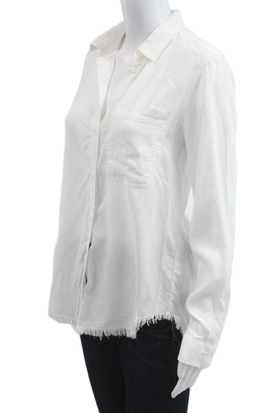 Cloth & Stone Women Collared Button-Up Tencel White Long Sleeve Size XS