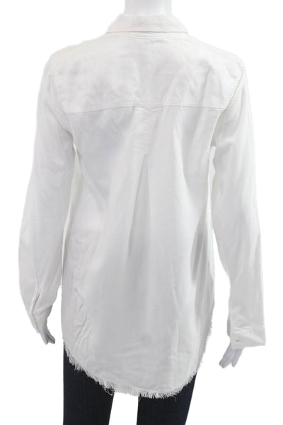 Cloth & Stone Women Collared Button-Up Tencel White Long Sleeve Size XS