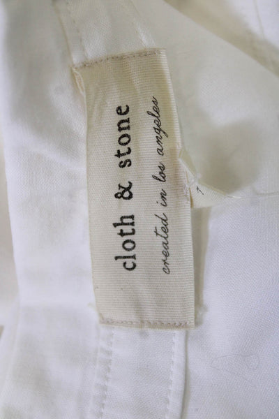 Cloth & Stone Women Collared Button-Up Tencel White Long Sleeve Size XS
