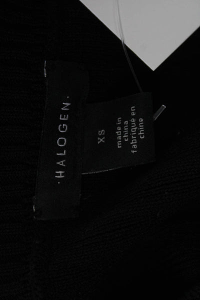 Halogen Women Black Basic Tank Crew Neck Petite Size XS