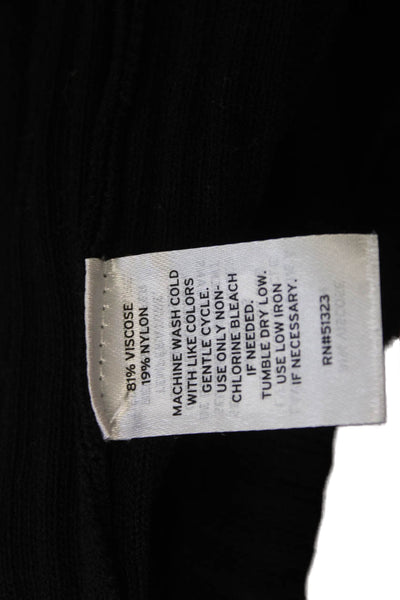 Halogen Women Black Basic Tank Crew Neck Petite Size XS