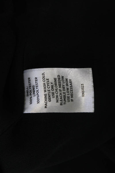 Halogen Womens Black V-Neck Short Sleeve Solid Polyester Blouse Size XS
