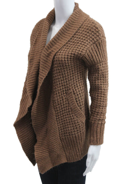 Caslon Womens Brown Boho Cardigan Sweater Long Sleeve Acrylic Size 2XS