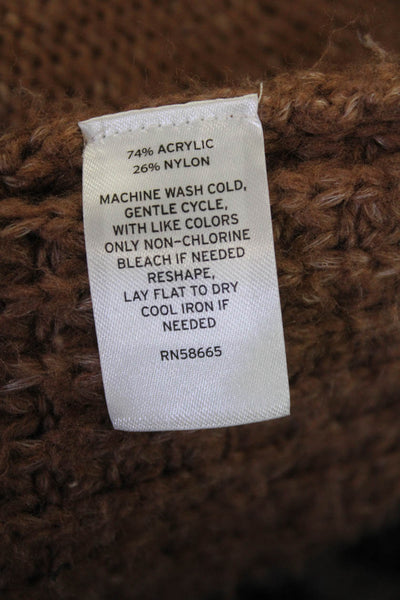 Caslon Womens Brown Boho Cardigan Sweater Long Sleeve Acrylic Size 2XS