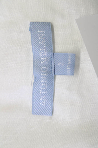 Antonio Melani Women White Collared Button Blazer Long Sleeve Size 2