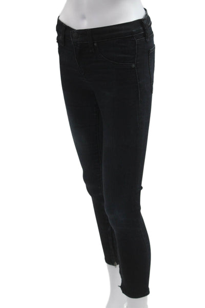 Rag & Bone Womens Black Ankle Skinny Jeans Mid Rise Size 25