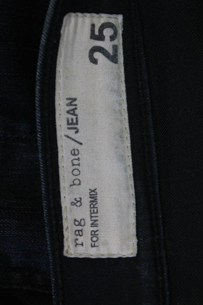 Rag & Bone Womens Black Ankle Skinny Jeans Mid Rise Size 25