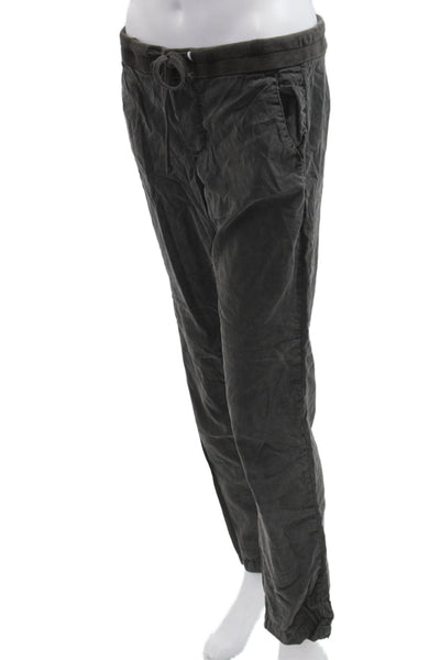 Standard James Perse Mens Jogger Sweatpants Dark Gray Cotton Linen Size S