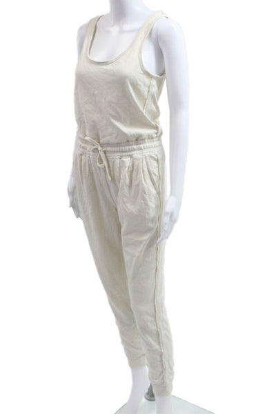 Splendid Women Jumpsuit Sleeveless Scoop Neck Beige Size XS