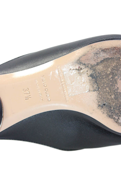 Nicholas Kirkwood Womens Leather Pointed Toe Mules Black Size 37.5 7.5