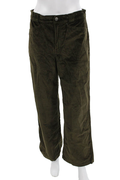 Madewell Unisex Army Green Button Pants Solid Cotton Blend Size 28