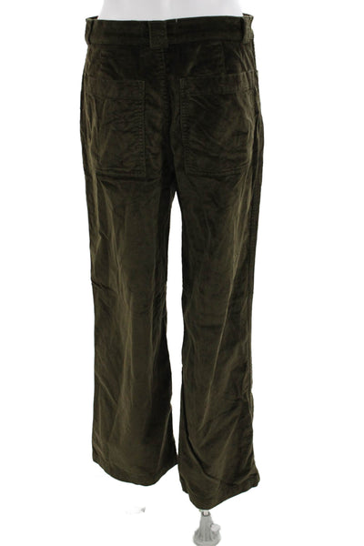 Madewell Unisex Army Green Button Pants Solid Cotton Blend Size 28