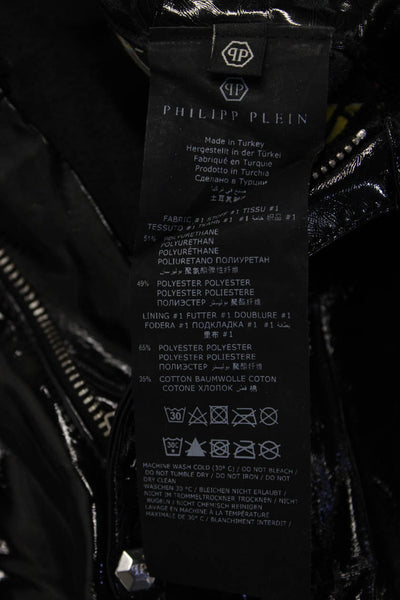 Philipp Plein Women Biker Jeggings Black Size 26