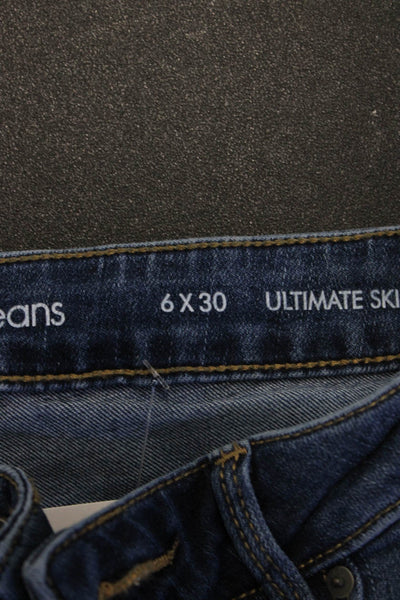 Calvin Klein Jeans Women Skinny Ankle Dark Blue Low Rise Jeans Size 6