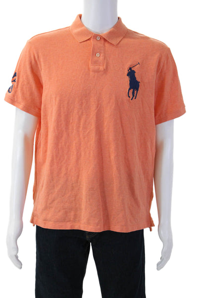 Polo Ralph Lauren Mens Cotton Short Sleeve Collared Polo Shirt Orange Size XL