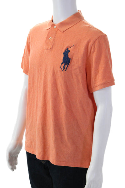 Polo Ralph Lauren Mens Cotton Short Sleeve Collared Polo Shirt Orange Size XL