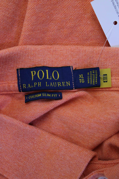 Polo Ralph Lauren Mens Cotton Short Sleeve Collared Polo Shirt Orange Size XL