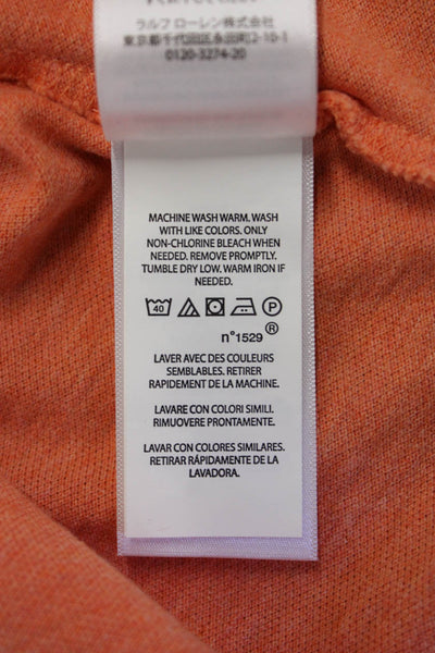 Polo Ralph Lauren Mens Cotton Short Sleeve Collared Polo Shirt Orange Size XL