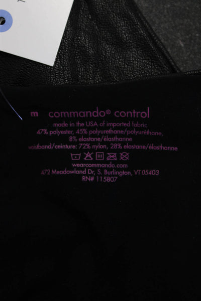 Commando Unisex Biker Shorts Black Size M