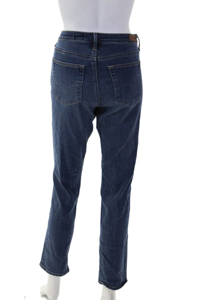 AG Womens Cropped Cigarette Leg Jeans Dark Blue Mid Rise Size 29
