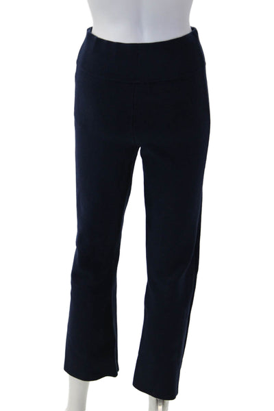 J Crew Women Cropped Ankle Dark Blue Polyester Blend Pants Size S