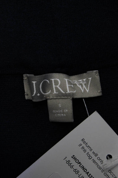 J Crew Women Cropped Ankle Dark Blue Polyester Blend Pants Size S