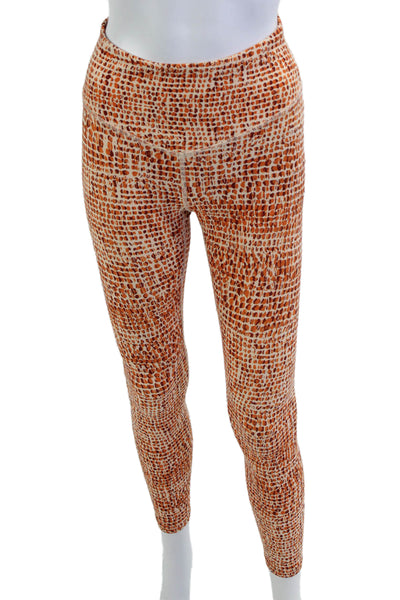 L Space Womens Beige Animal Print Ankle Jeggings Size S