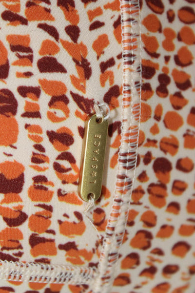 L Space Womens Beige Animal Print Ankle Jeggings Size S