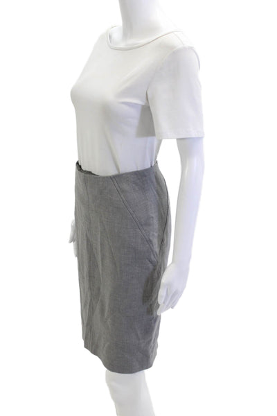 Trina Turk Womens Straight Pencil Skirt Gray Knee Length Size 2