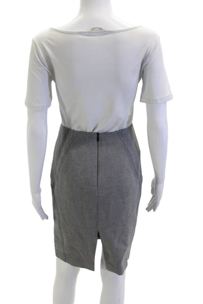Trina Turk Womens Straight Pencil Skirt Gray Knee Length Size 2