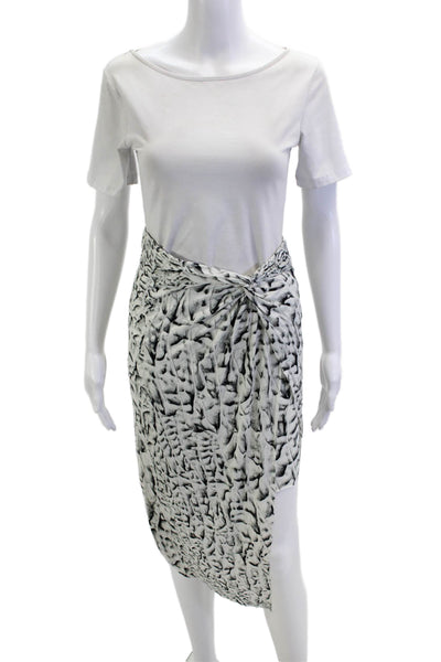Helmut Lang Womens Wrap Black Skirt Knee Length Size S