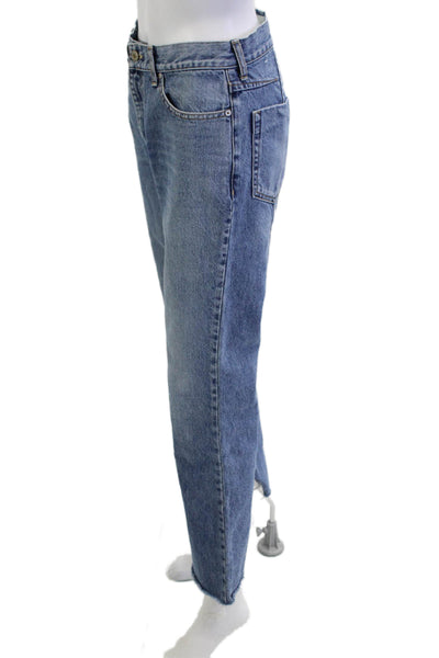 Nepla Unisex Flared Blue Jeans 100% Cotton Mid Rise Inseam 28 Size 26