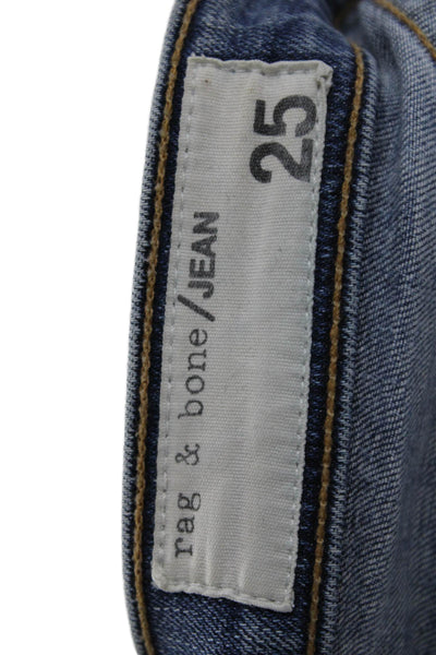 Rag & Bone Jean Women Ankle Skinny Jeans Dark Blue Mid Rise Size 25