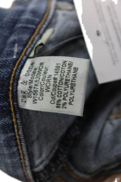 Rag & Bone Jean Women Ankle Skinny Jeans Dark Blue Mid Rise Size 25