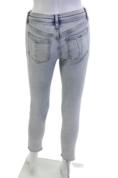 Rag & Bone Women Ankle Cropped Skinny Jeans Light Blue Size 24