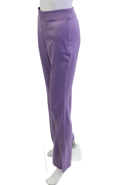 Zara Women Dress Pants Purple Cotton Zip Size XS