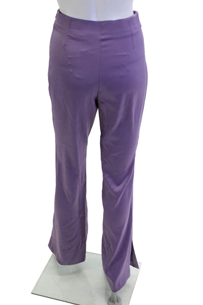Zara Women Dress Pants Purple Cotton Zip Size XS