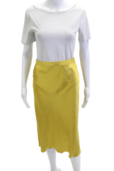 Hashttag Women Straight Pencil Yellow Skirt 93% Polyester 7% Spandex Size XS