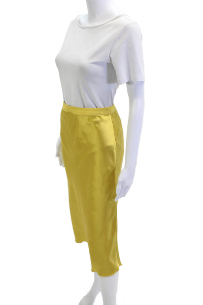 Hashttag Women Straight Pencil Yellow Skirt 93% Polyester 7% Spandex Size XS