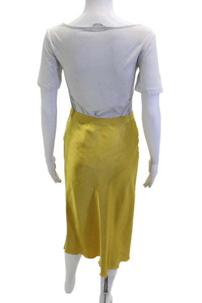 Hashttag Women Straight Pencil Yellow Skirt 93% Polyester 7% Spandex Size XS